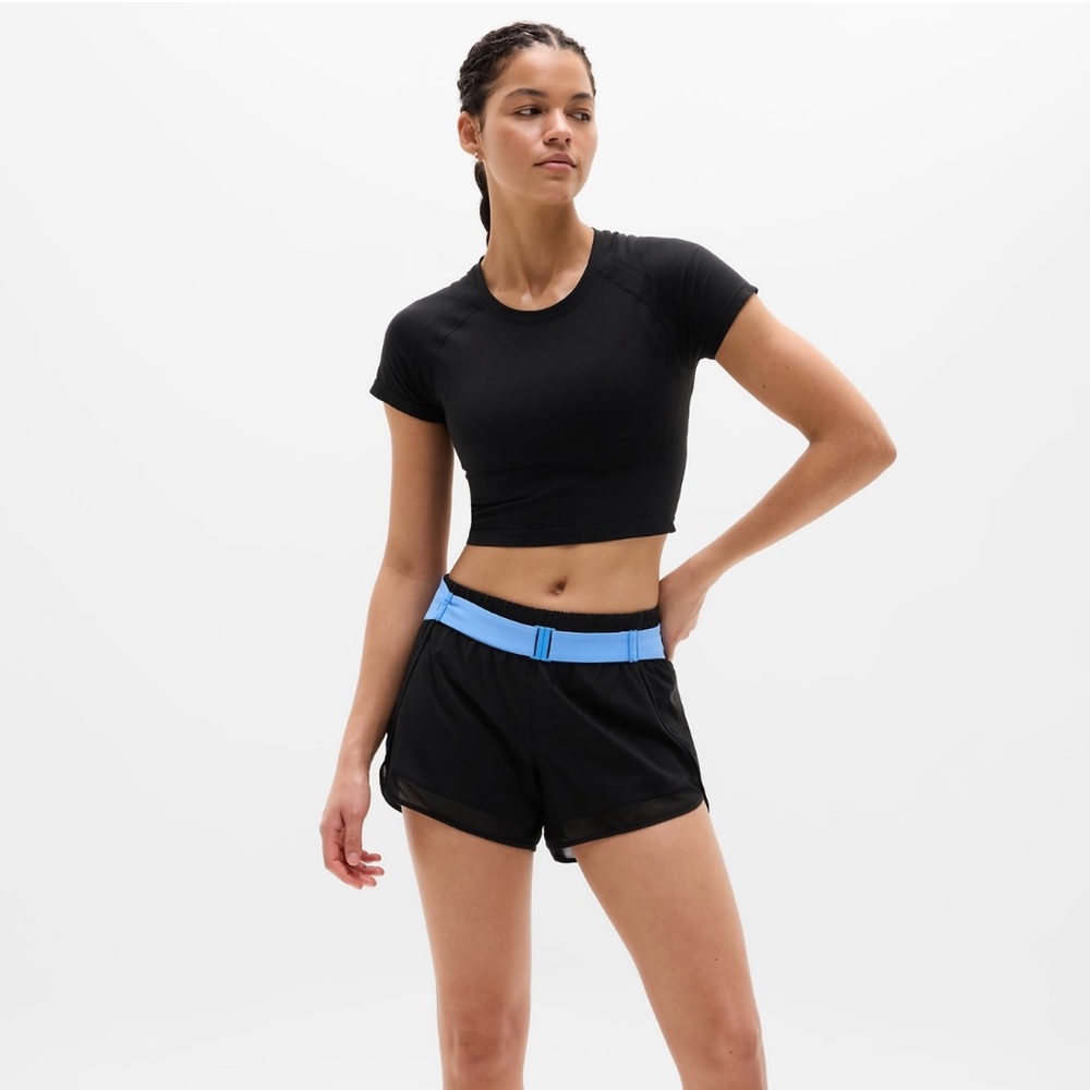 Athleta Mesh Racer 4”Women's Shorts - Black - Picture 2 of 11